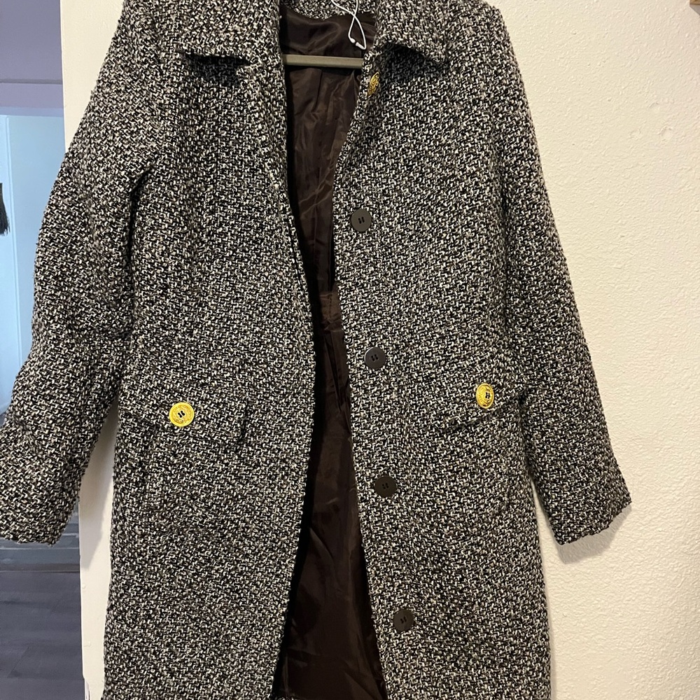 Sam Edelman Black and White Trench Coat